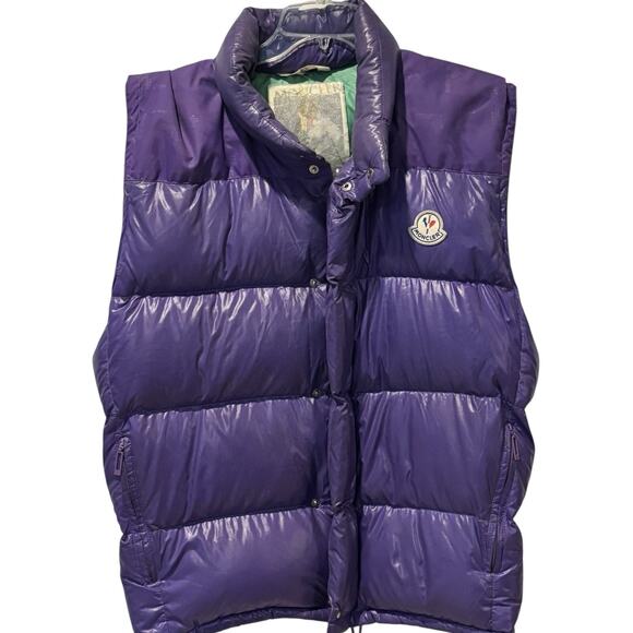 Vintage Purple Moncler Grenoble Puffer Down Jacket Size 2 Detachable Sleeves - Picture 3 of 12